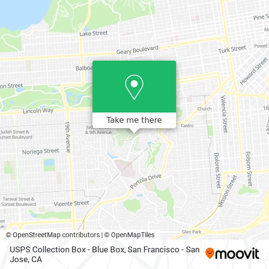 USPS Collection Box - Blue Box map