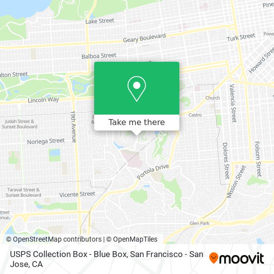 USPS Collection Box - Blue Box map