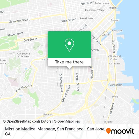 Mission Medical Massage map