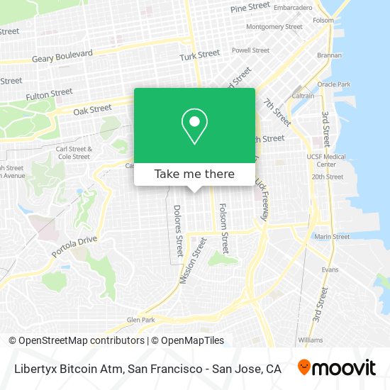 Mapa de Libertyx Bitcoin Atm