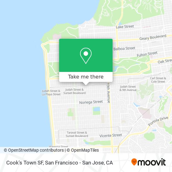 Mapa de Cook's Town SF