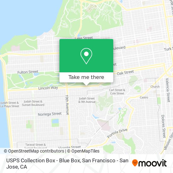 USPS Collection Box - Blue Box map