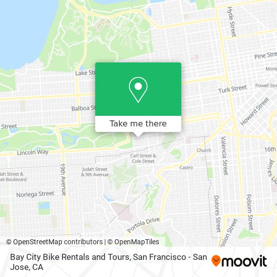 Mapa de Bay City Bike Rentals and Tours