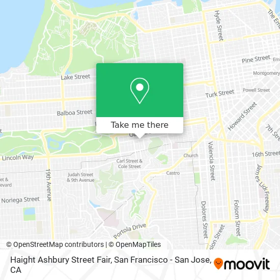 Mapa de Haight Ashbury Street Fair