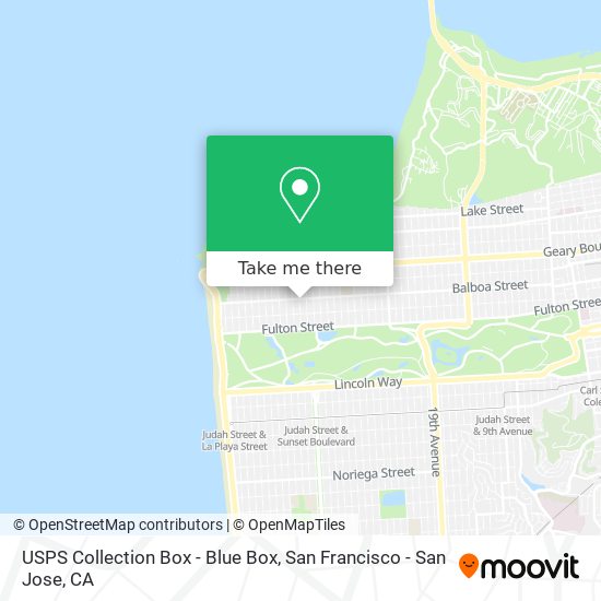 USPS Collection Box - Blue Box map