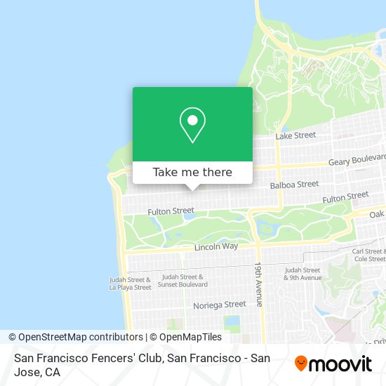San Francisco Fencers' Club map