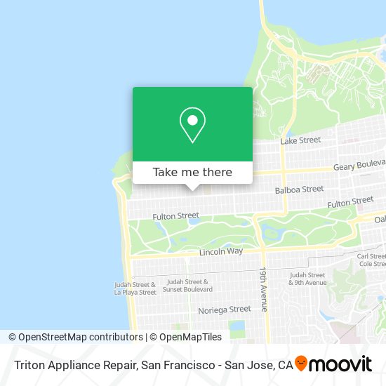 Triton Appliance Repair map