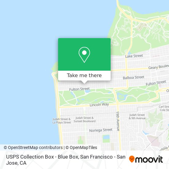 USPS Collection Box - Blue Box map