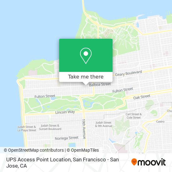 UPS Access Point Location map