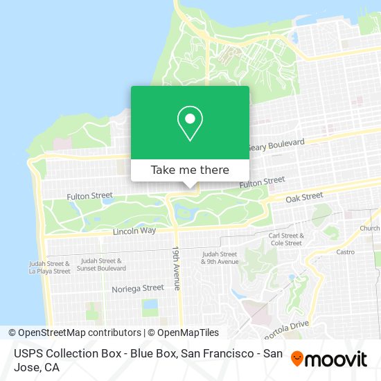 USPS Collection Box - Blue Box map