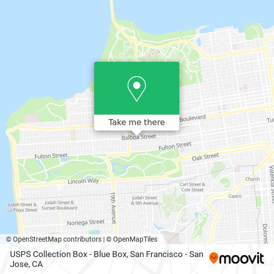 USPS Collection Box - Blue Box map