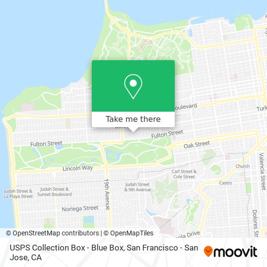 USPS Collection Box - Blue Box map