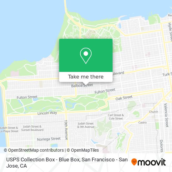 USPS Collection Box - Blue Box map