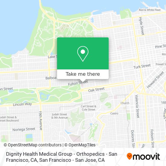 Mapa de Dignity Health Medical Group - Orthopedics - San Francisco, CA