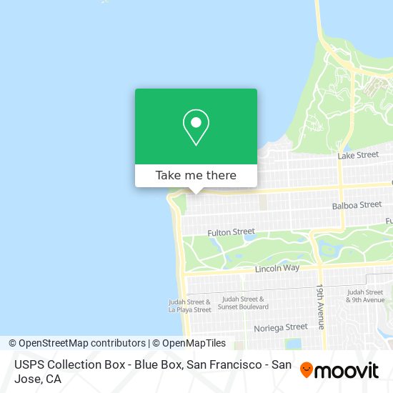 Mapa de USPS Collection Box - Blue Box