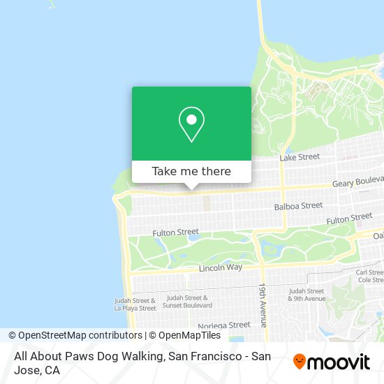 All About Paws Dog Walking map