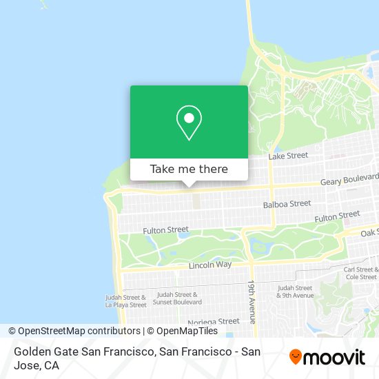 Mapa de Golden Gate San Francisco