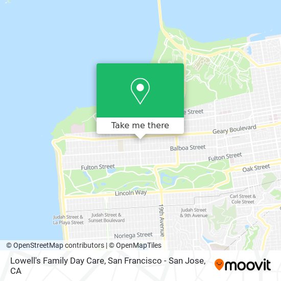 Lowell's Family Day Care map