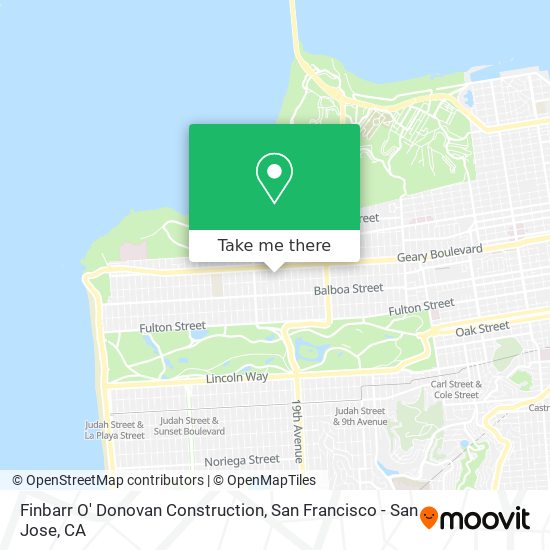 Finbarr O' Donovan Construction map