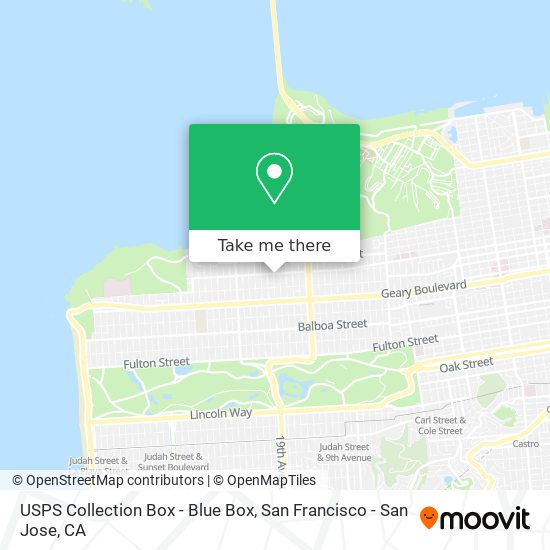 USPS Collection Box - Blue Box map