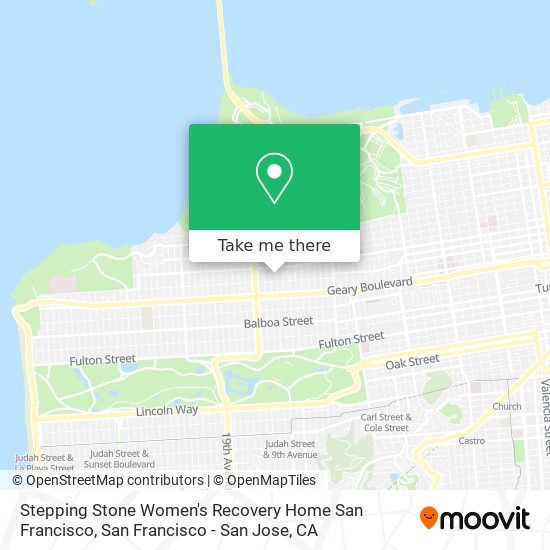 Stepping Stone Women's Recovery Home San Francisco map