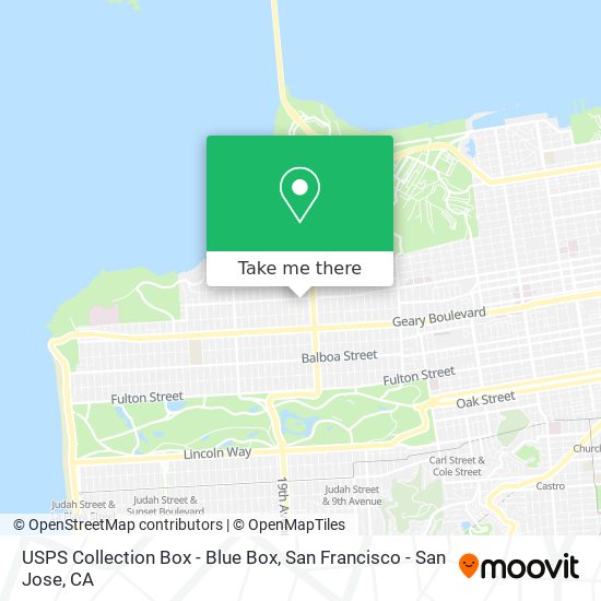 USPS Collection Box - Blue Box map