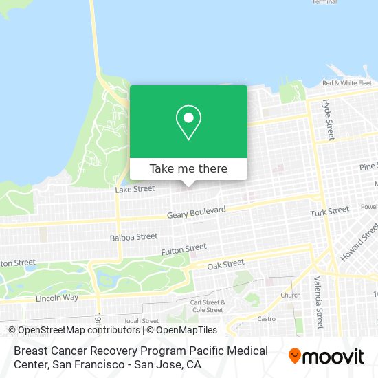 Breast Cancer Recovery Program Pacific Medical Center map