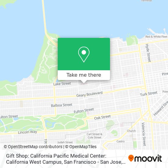 Mapa de Gift Shop: California Pacific Medical Center: California West Campus