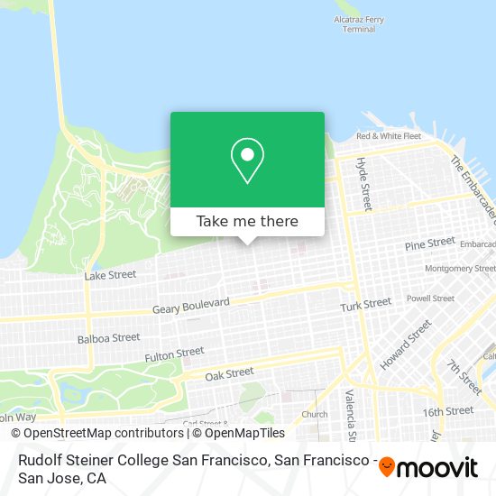 Rudolf Steiner College San Francisco map