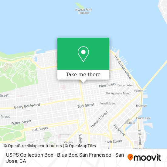 Mapa de USPS Collection Box - Blue Box