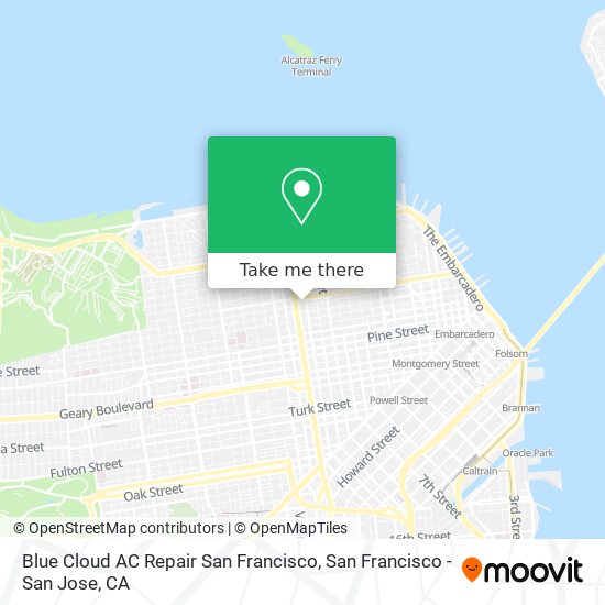 Blue Cloud AC Repair San Francisco map