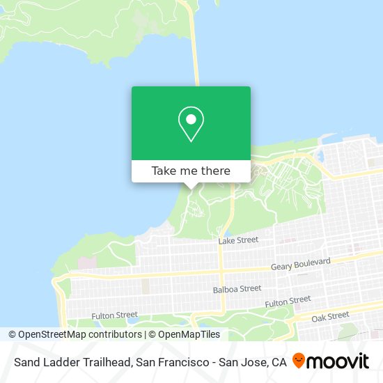 Sand Ladder Trailhead map