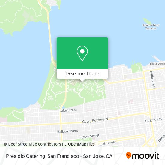 Presidio Catering map