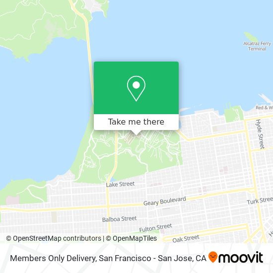 Members Only Delivery map