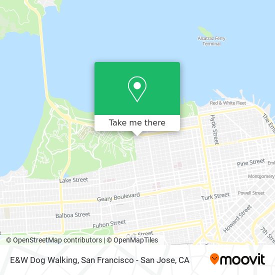 E&W Dog Walking map