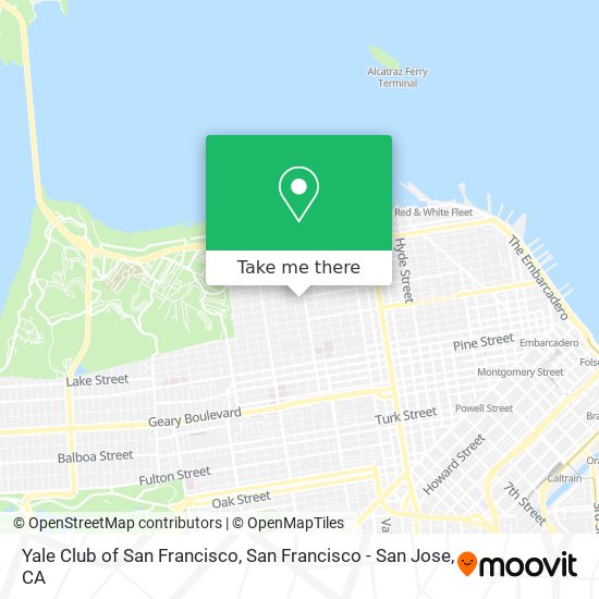 Mapa de Yale Club of San Francisco