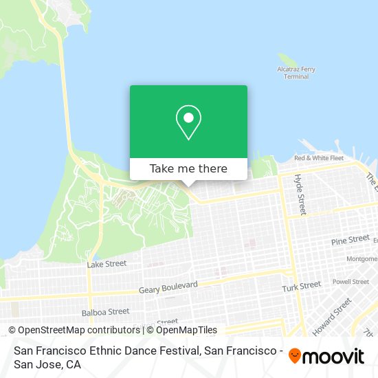 San Francisco Ethnic Dance Festival map