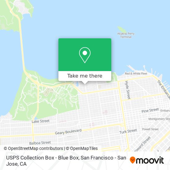 Mapa de USPS Collection Box - Blue Box