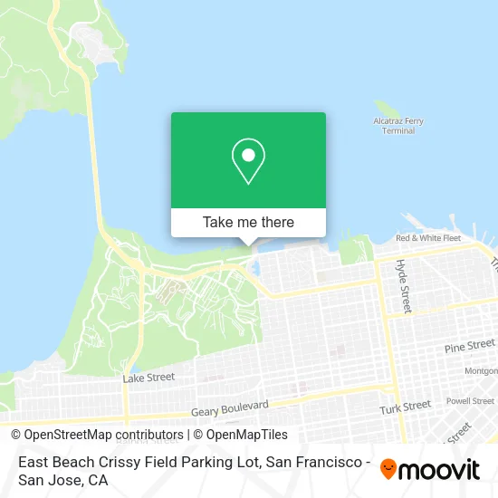 East Beach Crissy Field Parking Lot map