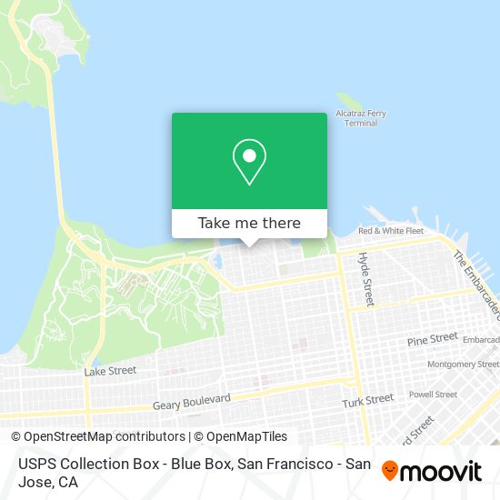 Mapa de USPS Collection Box - Blue Box