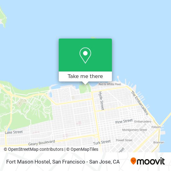 Fort Mason Hostel map