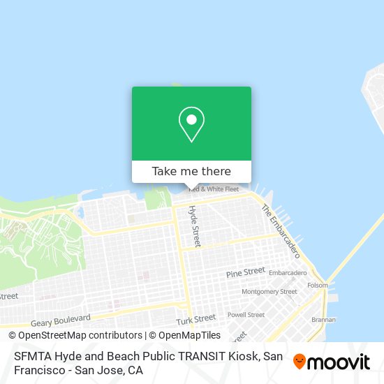 SFMTA Hyde and Beach Public TRANSIT Kiosk map