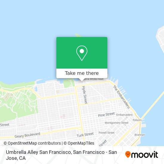 Mapa de Umbrella Alley San Francisco