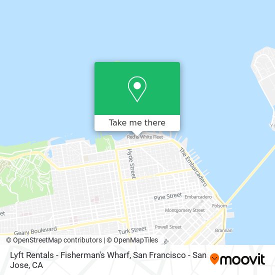 Lyft Rentals - Fisherman's Wharf map