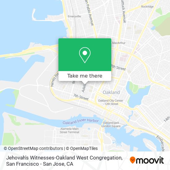 Jehovah's Witnesses-Oakland West Congregation map