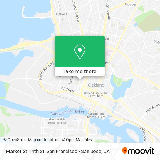 Market St:14th St map