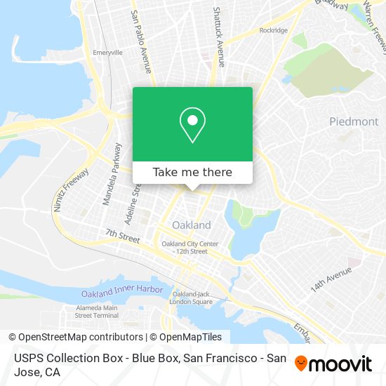 USPS Collection Box - Blue Box map