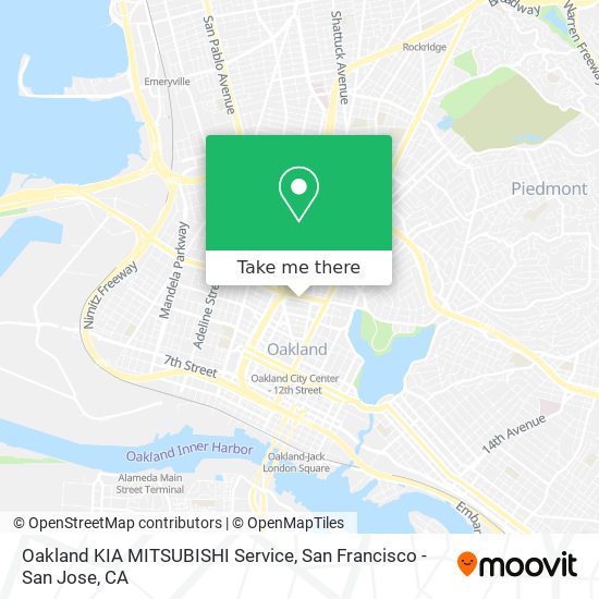 Mapa de Oakland KIA MITSUBISHI Service