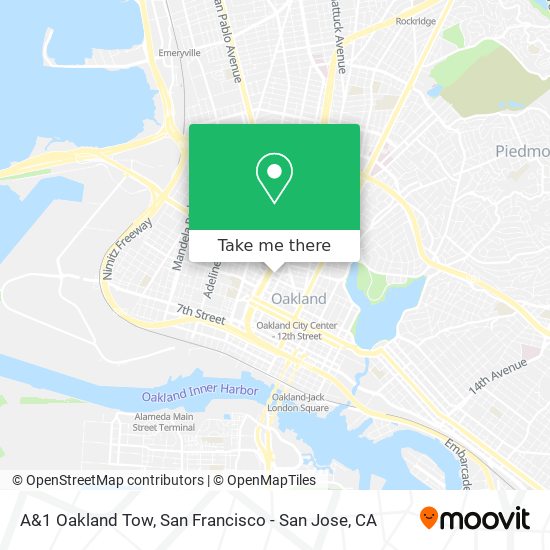 A&1 Oakland Tow map