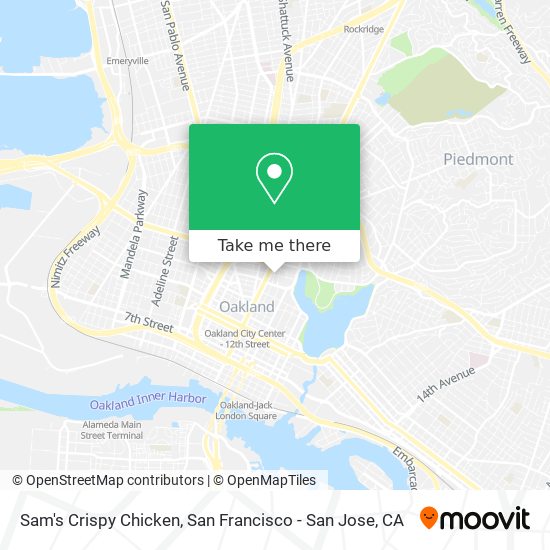 Sam's Crispy Chicken map